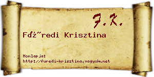 Füredi Krisztina névjegykártya