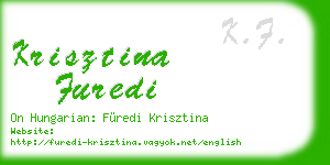 krisztina furedi business card