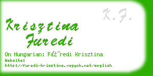 krisztina furedi business card